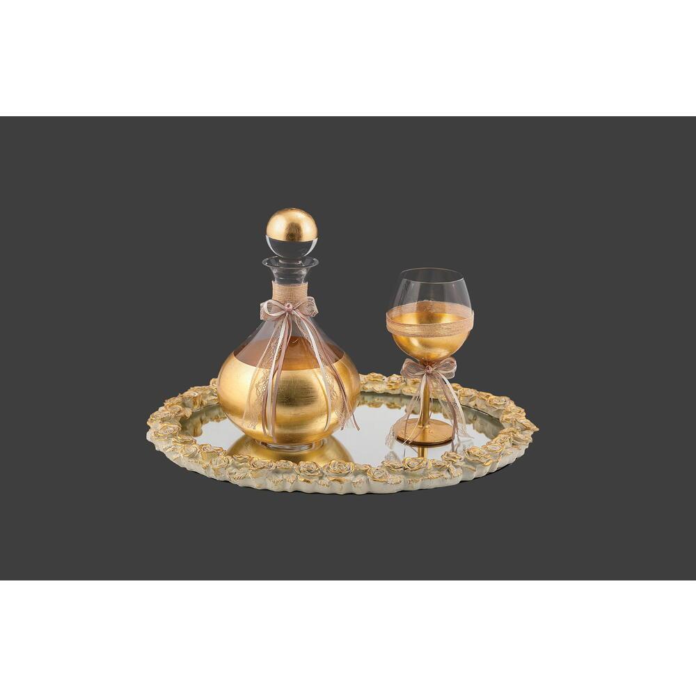 108. ΔΙΣΚΟΣ CDL2641988 50x35x5cm  ΚΑΡΑΦΑ SK452080 17x21cm ΠΟΤΗΡΙ SP450780 20cm